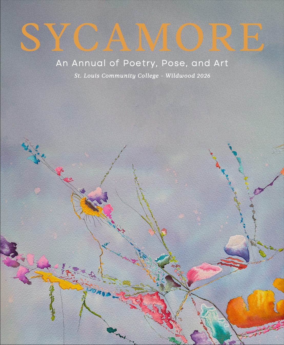 Sycamore literary magazine cover with watercolor artwork